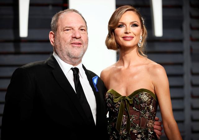 Marchesa co-founder Georgina Chapman took what some believed was her only brand-saving leap Tuesday, Oct. 10, 2017, as sex abuse allegations against her husband Harvey Weinstein mounted. Breaking her six-day silence, she told People she was leaving the film mogul she married in 2007. The divorce revelation came as some on social media called for a Marchesa boycott. (REUTERS) Marchesa co-founder Georgina Chapman took what some believed was her only brand-saving leap Tuesday, Oct. 10, 2017, as sex abuse allegations against her husband Harvey Weinstein mounted. Breaking her six-day silence, she told People she was leaving the film mogul she married in 2007. The divorce revelation came as some on social media called for a Marchesa boycott. (REUTERS)
