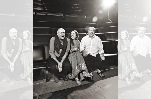 Rajit wears a tailored shirt, trousers from Zara and shoes from Pavers; Shernaz Patel wears a kurta from Cottons and slippers from Linking Road, Mumbai; Rahul da Cunha wears a shirt stitched from Michele Boutique, trousers from Pull&amp;Bear and slippers from Zara (Prabhat Shetty)
