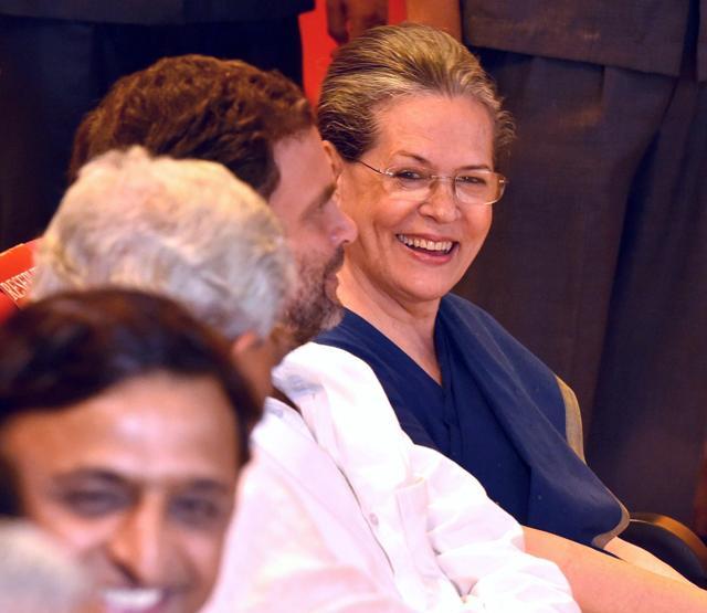 Sonia Gandhi at the release of Pranab Mukherjee's book in New Delhi. (PTI Photo) Sonia Gandhi at the release of Pranab Mukherjee's book in New Delhi. (PTI Photo)