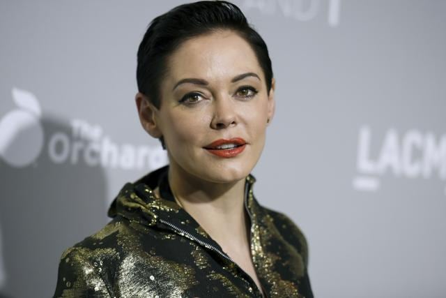 McGowan emerged from a brief suspension on Twitter on Thursday, Oct. 12, 2017, to offer her most pointed accusation that she was sexually abused by film mogul Harvey Weinstein. (Richard Shotwell/Invision/AP)