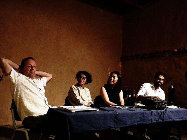 Sally Altschuler, Karthika Nair, Mariko Nagai and Raghu Karnad gave readings in Bengaluru during their Sangam session.