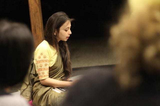 Annie Zaidi reading at Sangam House. Annie Zaidi reading at Sangam House.