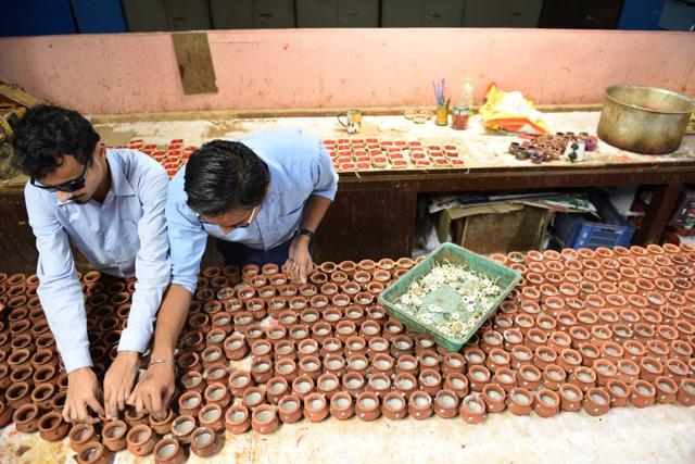 Children at a vocational training centre run by the Blind Relief Association in New Delhi. (Sanchit Khanna/HT Photo) Children at a vocational training centre run by the Blind Relief Association in New Delhi. (Sanchit Khanna/HT Photo)