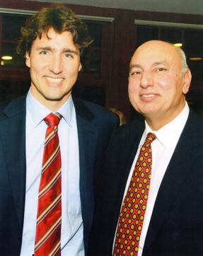 Herb Dhaliwal, the first Sikh to be appointed to Federal Cabinet in Canada, with Justin Trudeau prior to the latter becoming Prime Minister of Canada. (Photo Courtesy Herb Dhaliwal)) Herb Dhaliwal, the first Sikh to be appointed to Federal Cabinet in Canada, with Justin Trudeau prior to the latter becoming Prime Minister of Canada. (Photo Courtesy Herb Dhaliwal))