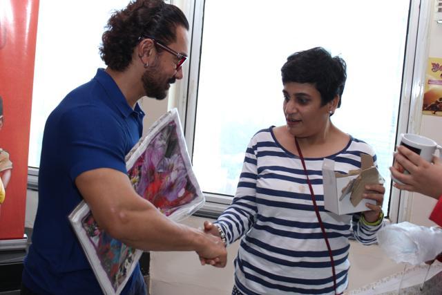 Tamana Chona, who teaches at the Tamana school for special needs children, was applauded by Aamir. (Photo: Shivam Saxena/HT)