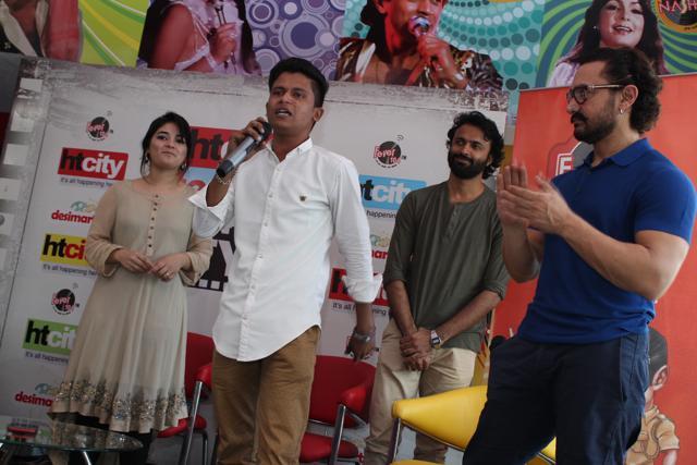 Rahul Tyagi from Meerut enthralled the audience with his rapping skills. (Photo: Shivam Saxena/HT)
