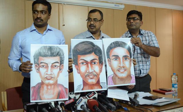 Member of the special investigation team probing the Gauri Lankesh murder release sketches of suspects at a press conference in Bengaluru on October 14. (HT Photo) Member of the special investigation team probing the Gauri Lankesh murder release sketches of suspects at a press conference in Bengaluru on October 14. (HT Photo)