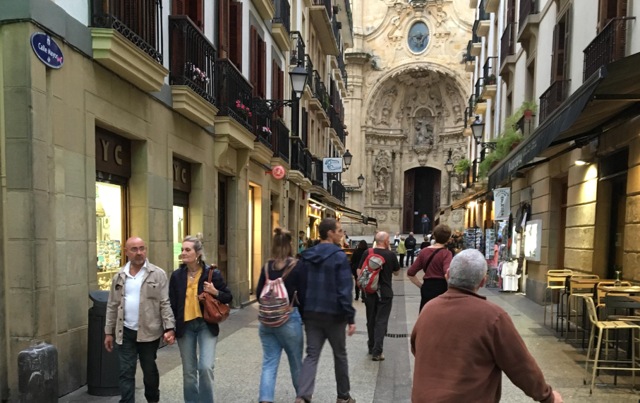 The old streets of San Sebastian.