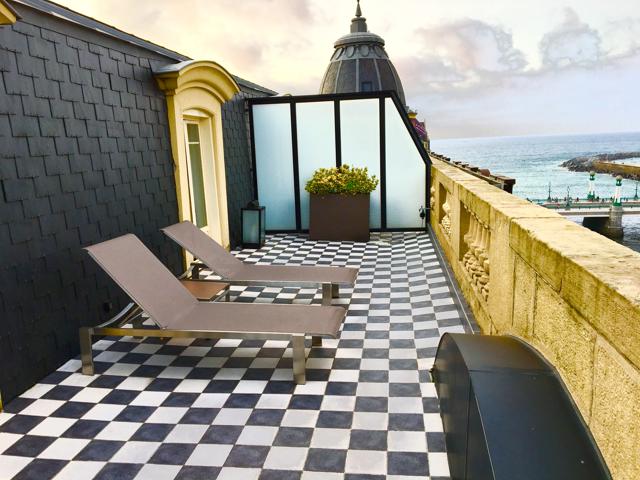 Vir’s terrace at the Maria Cristina. Vir’s terrace at the Maria Cristina.