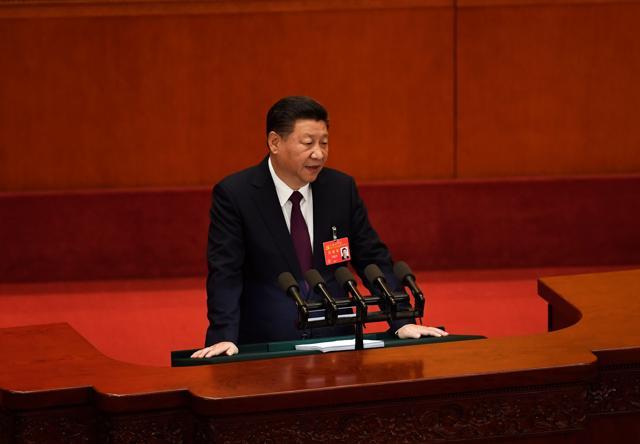 Chinese President Xi Jinping delivers a speech at the opening session of the Chinese Communist Party's Congress. (AFP Photo) Chinese President Xi Jinping delivers a speech at the opening session of the Chinese Communist Party's Congress. (AFP Photo)
