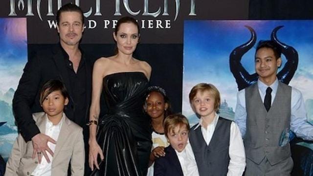 Brad Pitt at the Maleficent premiere.