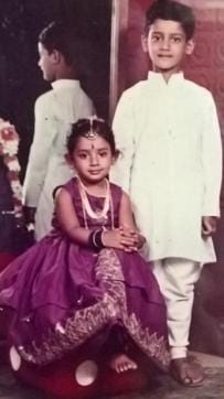 A young Mithali with her brother Mithun. A young Mithali with her brother Mithun.