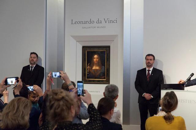 "Salvator Mundi," an ethereal portrait of Jesus Christ which dates to about 1500, the last privately owned Leonardo da Vinci painting, is on display for the media at Christie's auction in New York. (Reuters File Photo) "Salvator Mundi," an ethereal portrait of Jesus Christ which dates to about 1500, the last privately owned Leonardo da Vinci painting, is on display for the media at Christie's auction in New York. (Reuters File Photo)