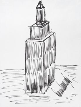 This image provided by Julien’s Auctions shows a sketch of the Empire State Building drawn by President Donald Trump that sold for $16,000 at auction on Oct. 19, 2017. (AP) This image provided by Julien’s Auctions shows a sketch of the Empire State Building drawn by President Donald Trump that sold for $16,000 at auction on Oct. 19, 2017. (AP)