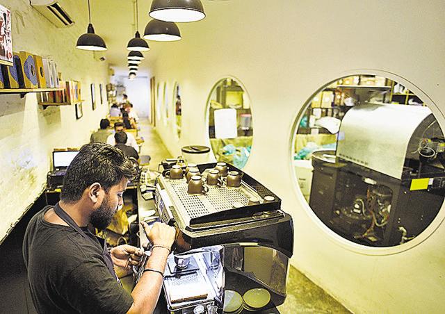 The place is dotted with cafes. (Burhaan Kinu/HT PHOTO) The place is dotted with cafes. (Burhaan Kinu/HT PHOTO)