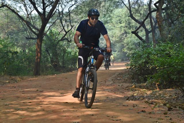 Sanjay Van has also become a cyclists and birders’ paradise. (Sanchit Khanna/HT PHOTO) Sanjay Van has also become a cyclists and birders’ paradise. (Sanchit Khanna/HT PHOTO)