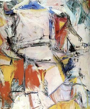 This painting marked a change in de Kooning’s style and is one of his first abstract landscapes. This painting marked a change in de Kooning’s style and is one of his first abstract landscapes.