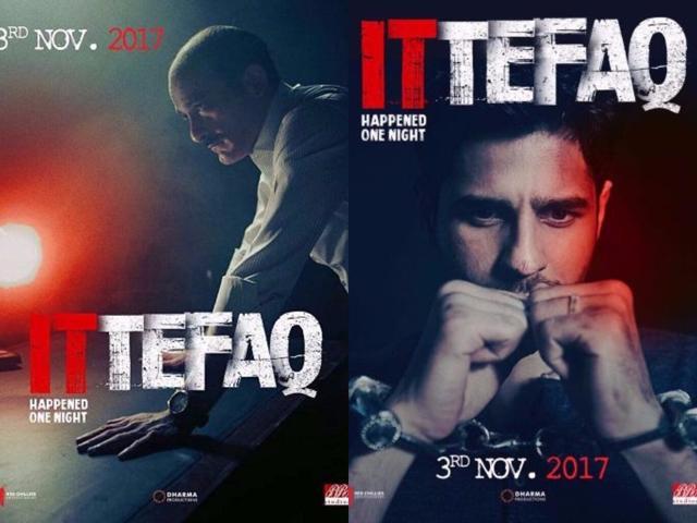 Akshaye Khanna and Sidharth Malhotra in posters for Ittefaq.