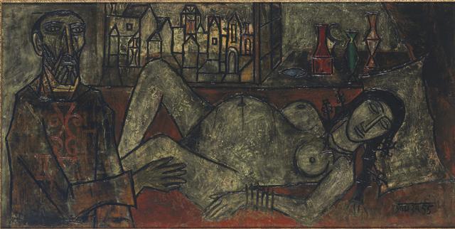 Birth is considered to be one of the most important paintings made by Souza. Birth is considered to be one of the most important paintings made by Souza.