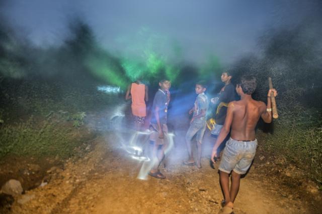The elders in the hamlets now ensure that children move around in groups of six or more while going to school. (Satish Bate/HT Photo) The elders in the hamlets now ensure that children move around in groups of six or more while going to school. (Satish Bate/HT Photo)