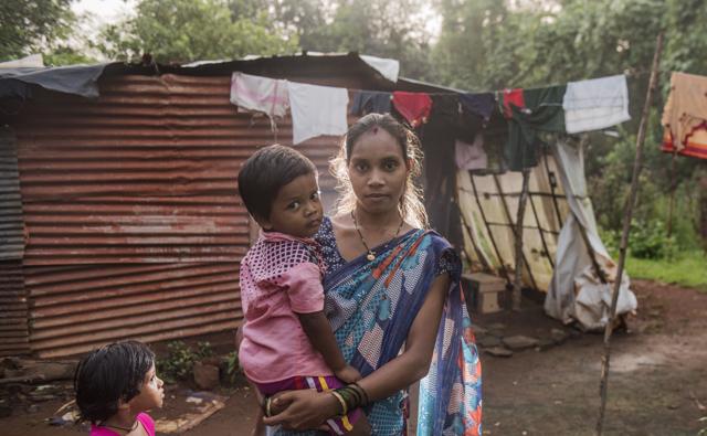 Pramila Rinjad and her three-year-old son Pranay. (Satish Bate/HT Photo) Pramila Rinjad and her three-year-old son Pranay. (Satish Bate/HT Photo)