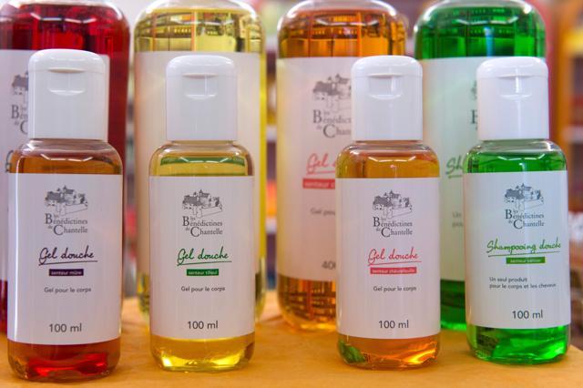 Packages of shower gels are pictured at the Saint-Vincent abbey. (AFP) Packages of shower gels are pictured at the Saint-Vincent abbey. (AFP)