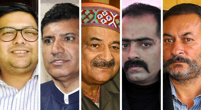 Ashish Butail, Prakash Rana, Maheshwar Singh, Anirudh Singh and Prithvi Vikram Sen. (HT Photo) Ashish Butail, Prakash Rana, Maheshwar Singh, Anirudh Singh and Prithvi Vikram Sen. (HT Photo)