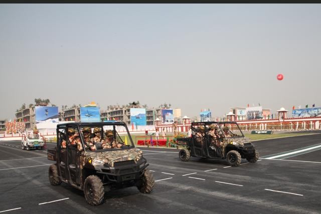 All-terrain vehicles have an engine capacity of 1,000 CC and a ground clearance of 343mm, which ensures it can run over the boulders. (HT Photo) All-terrain vehicles have an engine capacity of 1,000 CC and a ground clearance of 343mm, which ensures it can run over the boulders. (HT Photo)