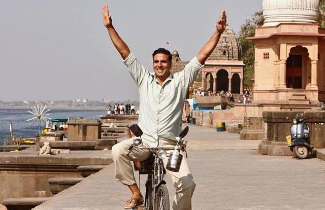 Actor Akshay Kumar in a poster from R Balki’s Padman, based on the life of social entrepreneur Arunachalam Muruganantham.