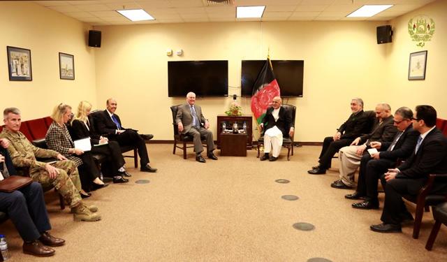 The digital wall clock and red fire alarm appear to have been morphed out (Office of the President of Afghanistan/ ARG Facebook) The digital wall clock and red fire alarm appear to have been morphed out (Office of the President of Afghanistan/ ARG Facebook)