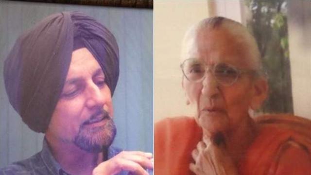 KJ Singh (64) and his mother Gurcharan Kaur (92). (HT Photo)