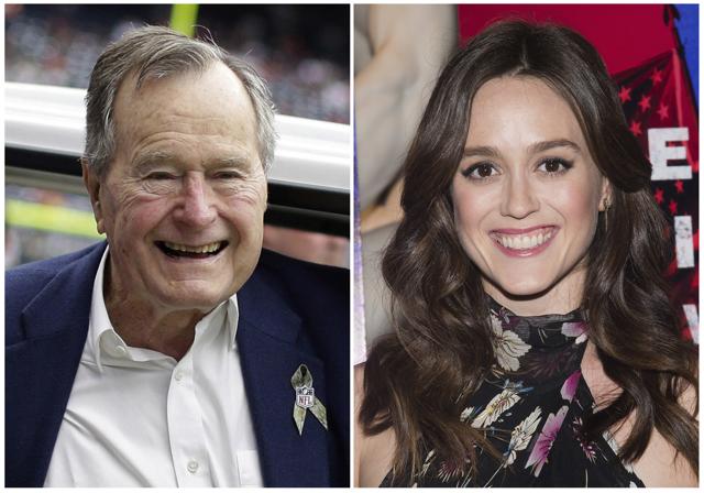 Actress Heather Lind accused former President George HW Bush of touching her while she was posing for a photo alongside him. (AP) Actress Heather Lind accused former President George HW Bush of touching her while she was posing for a photo alongside him. (AP)