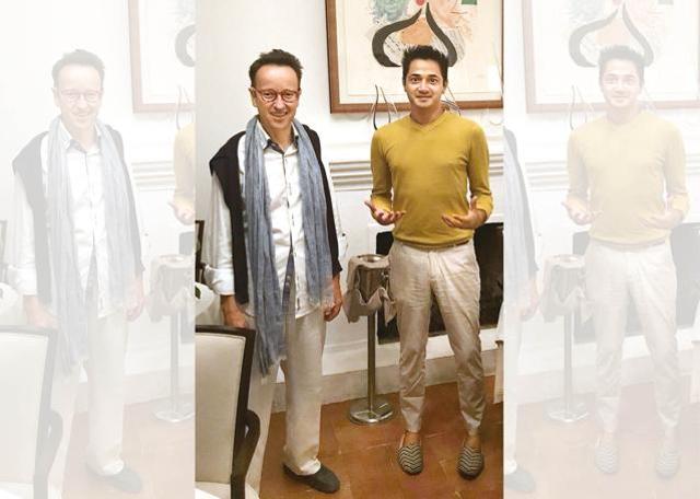 Joan Miro, grandson of the artist Miro, with Siddharth Dhanvant Shanghvi at Cafe Miro (Siddharth Dhanvant Shanghvi )