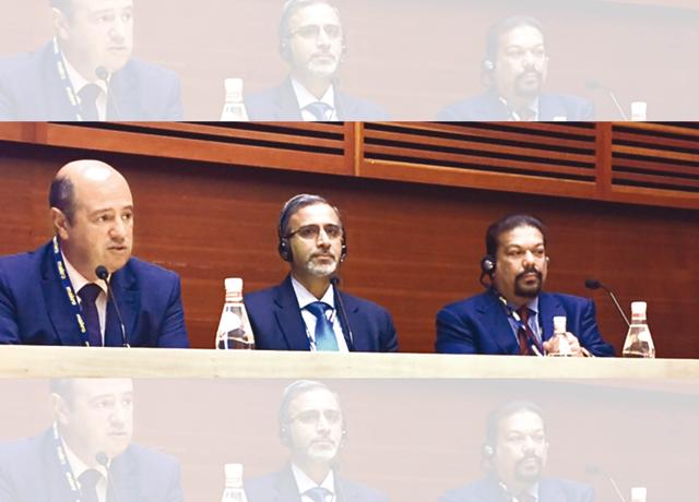 (From left) Basque Minister of Culture, Indian Ambassador to Spain Venkatesh Varma and Vir Sanghvi at the press conference of the event. (From left) Basque Minister of Culture, Indian Ambassador to Spain Venkatesh Varma and Vir Sanghvi at the press conference of the event.
