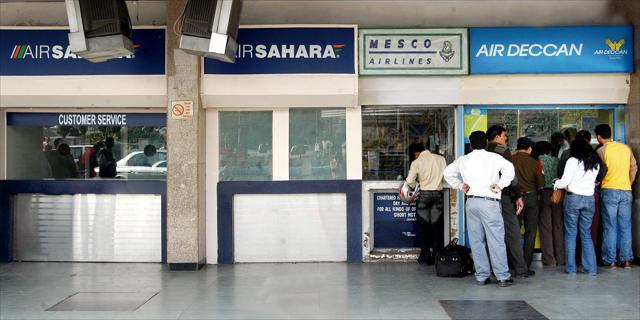 The Air Deccan Airlines counter at Delhi Airport in February 2006. (Ajay Aggarwal/HT Photo) The Air Deccan Airlines counter at Delhi Airport in February 2006. (Ajay Aggarwal/HT Photo)