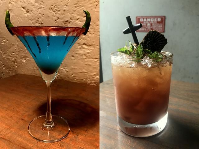Vampire’s Kiss Martini and Graveyard Ghosts by mixologist Prajjwal Rai of Cocktails &amp; Dreams, Speakeasy.