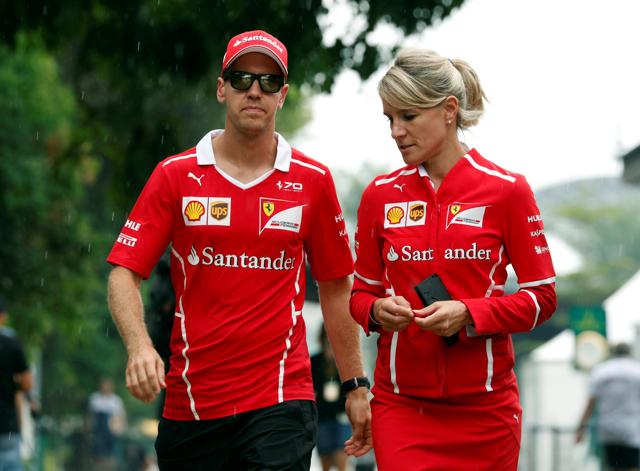 Sebastian Vettel suffered some reliability issues as the season neared an end and his failure in Singapore turned the contest. (REUTERS)
