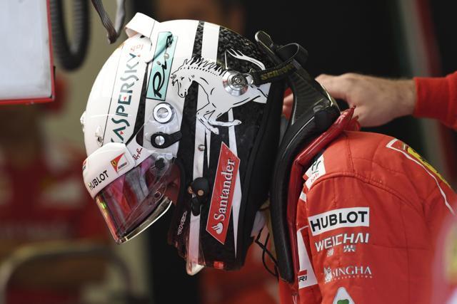 Sebastian Vettel suffered damage on the first turn in the Mexico Grand Prix as he finished fourth. (AP) Sebastian Vettel suffered damage on the first turn in the Mexico Grand Prix as he finished fourth. (AP)