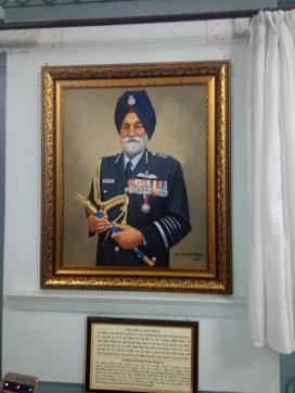 Portraits of Indian Air Force Marshal at the Central Sikh Museum in Amritsar’s Golden Temple on Tuesda (HT Photo) Portraits of Indian Air Force Marshal at the Central Sikh Museum in Amritsar’s Golden Temple on Tuesda (HT Photo)