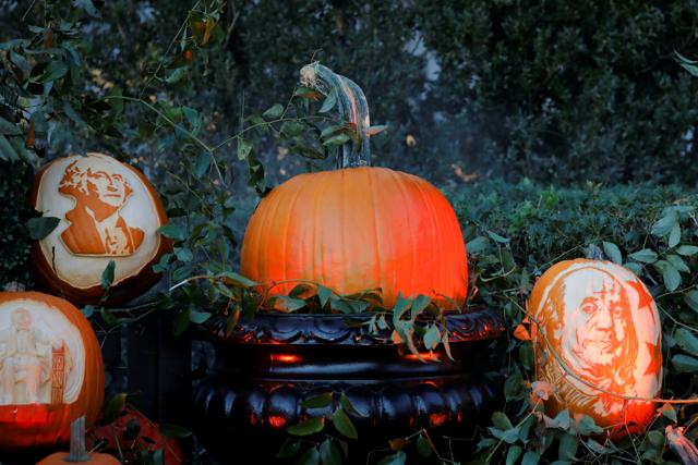 Halloween decoration seen during an event hosted by US President Donald Trump and first lady Melania Trump at the White House. (REUTERS) Halloween decoration seen during an event hosted by US President Donald Trump and first lady Melania Trump at the White House. (REUTERS)
