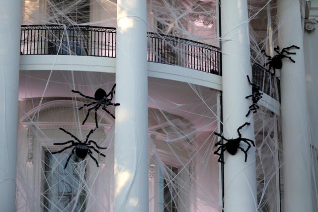 Halloween decoration seen during an event hosted by US President Donald Trump and first lady Melania Trump at the White House. (REUTERS) Halloween decoration seen during an event hosted by US President Donald Trump and first lady Melania Trump at the White House. (REUTERS)