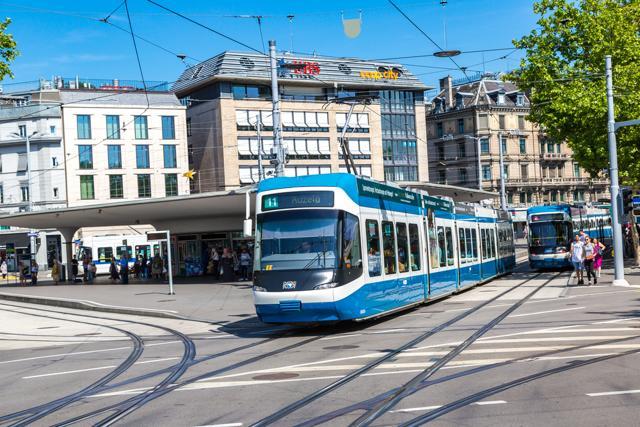 A tram in Zurich. (Shutterstock)