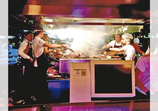 The kitchen of the Nusret steakhouse run by Nusret Gökçe, also known as Salt Bae; The kitchen of the Nusret steakhouse run by Nusret Gökçe, also known as Salt Bae;