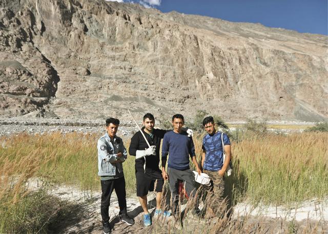 The team at work with Mehdi and locals enlisted to help. (Ashish Shah) The team at work with Mehdi and locals enlisted to help. (Ashish Shah)