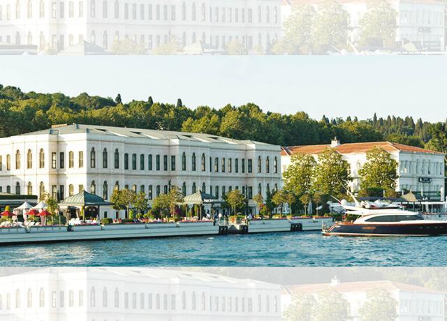 Four Seasons, Bosphorus, is located next to the Bosphorus strait — a body of water that you might mistake for a river Four Seasons, Bosphorus, is located next to the Bosphorus strait — a body of water that you might mistake for a river