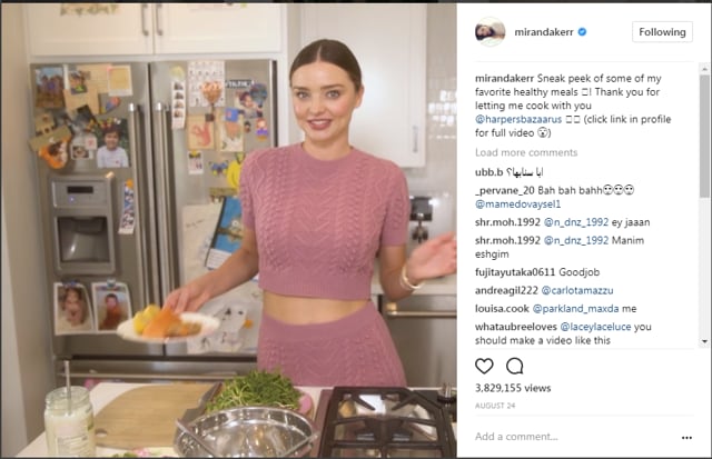 Australian supermodel Miranda Kerr is another celebrity who swears by intermittent fasting. (Instagram/Miranda Kerr)