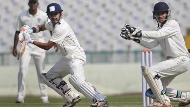 Gautam Gambhir scored a gritty fifty but his departure put Delhi in a precarious position against Uttar Pradesh. (BCCI) Gautam Gambhir scored a gritty fifty but his departure put Delhi in a precarious position against Uttar Pradesh. (BCCI)