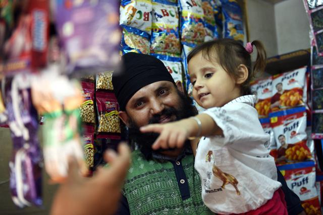 Rajbir Singh with his son at his shop in Tilak Vihar, New Delhi. (Sanchit Khanna/HT PHOTO) Rajbir Singh with his son at his shop in Tilak Vihar, New Delhi. (Sanchit Khanna/HT PHOTO)