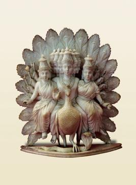 Skanda in ivory, date not known. (Treasures: Allahabad Museum)