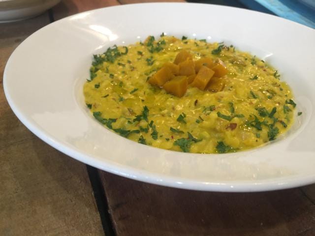 Pumpkin khichdi - risotto style